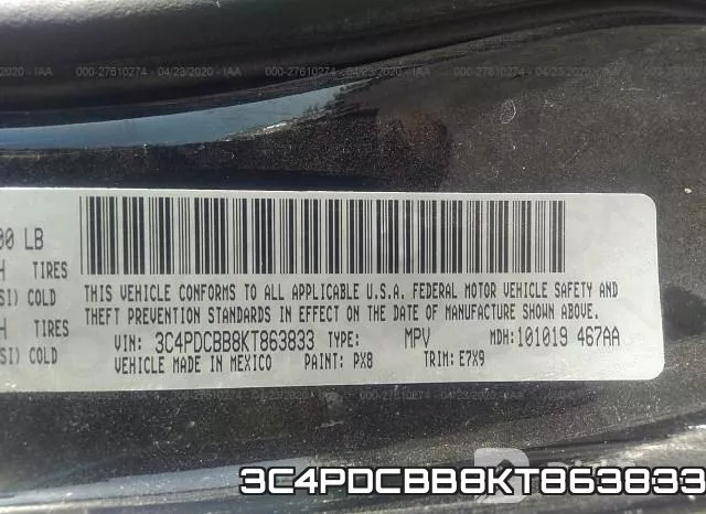 3C4PDCBB8KT863833 фото 10