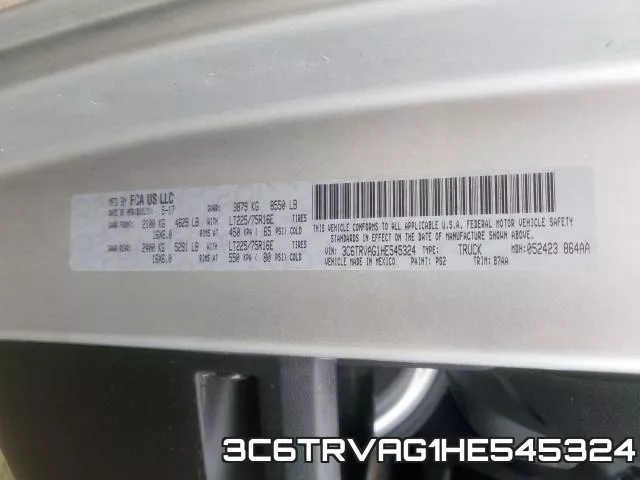 3C6TRVAG1HE545324 фото 2
