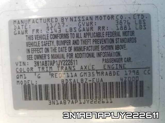 3N1AB7AP1JY222611 фото 2