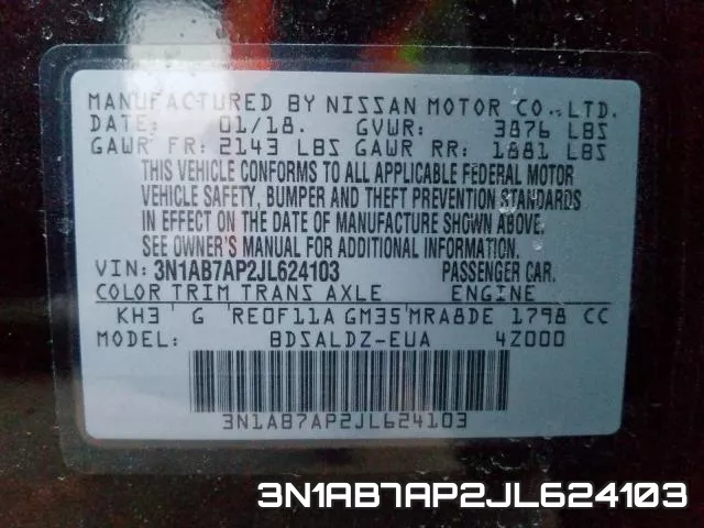 3N1AB7AP2JL624103 фото 2