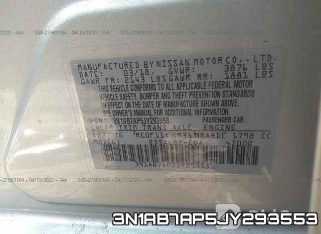 3N1AB7AP5JY293553 фото 10