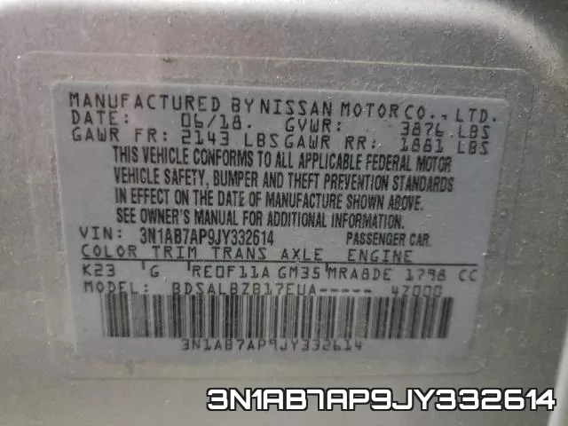 3N1AB7AP9JY332614 фото 2