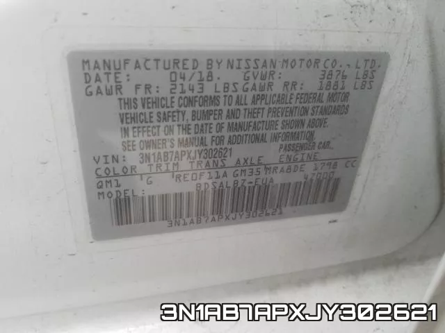 3N1AB7APXJY302621 фото 2
