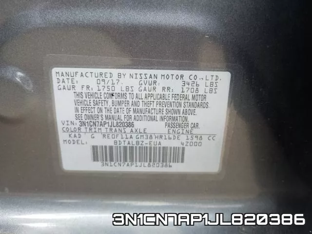 3N1CN7AP1JL820386 фото 2
