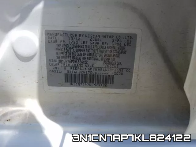 3N1CN7AP7KL824122 фото 2