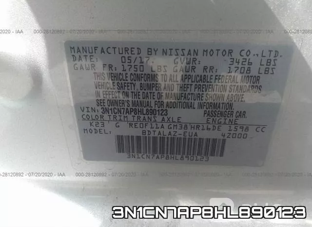 3N1CN7AP8HL890123 фото 10