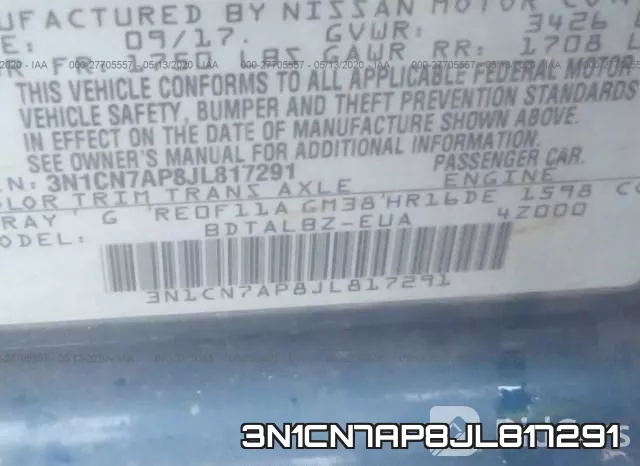 3N1CN7AP8JL817291 фото 10