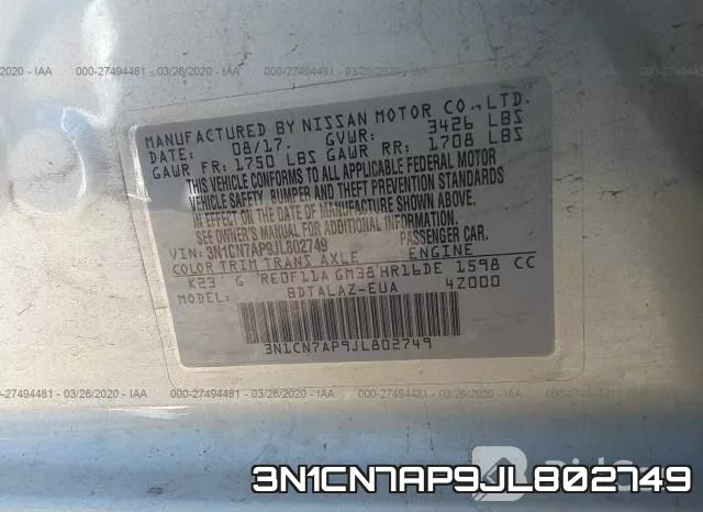 3N1CN7AP9JL802749 фото 10