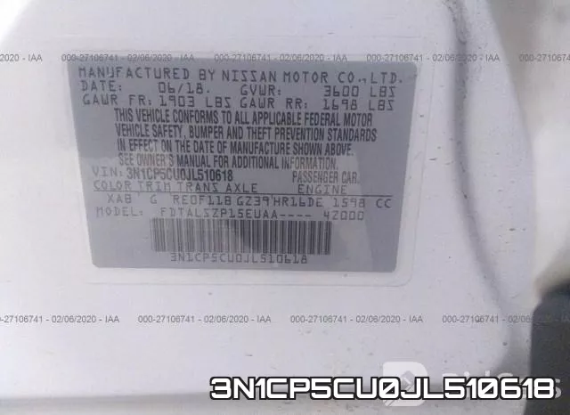 3N1CP5CU0JL510618 фото 10