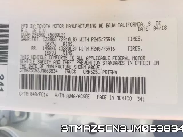 3TMAZ5CN3JM063834 фото 2