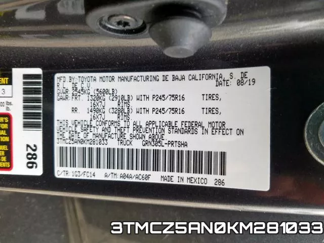 3TMCZ5AN0KM281033 фото 2