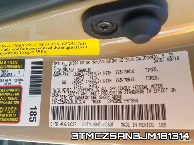 3TMCZ5AN3JM181314 фото 2