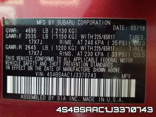 4S4BSAAC1J3370743 фото 2