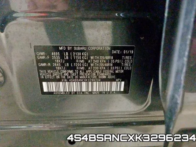 4S4BSANCXK3296234 фото 2
