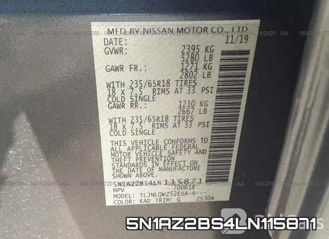5N1AZ2BS4LN115871 фото 10