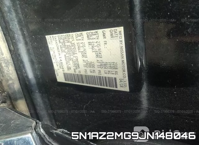 5N1AZ2MG9JN148046 фото 10