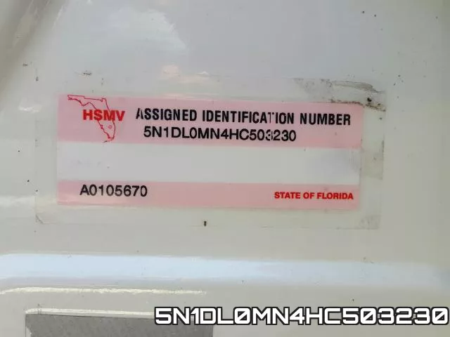 5N1DL0MN4HC503230 фото 2