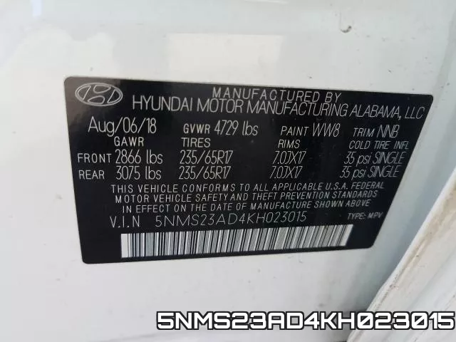 5NMS23AD4KH023015 фото 2