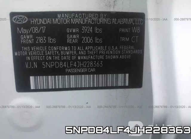 5NPD84LF4JH228363 фото 10