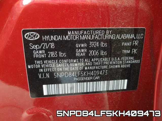 5NPD84LF5KH409473 фото 2