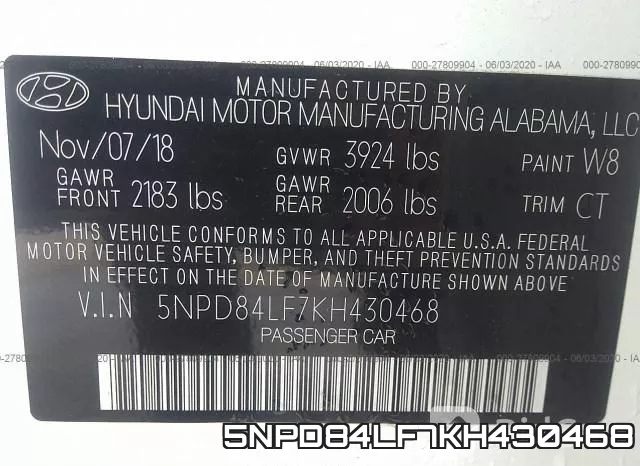 5NPD84LF7KH430468 фото 10