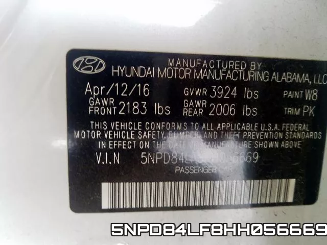5NPD84LF8HH056669 фото 2