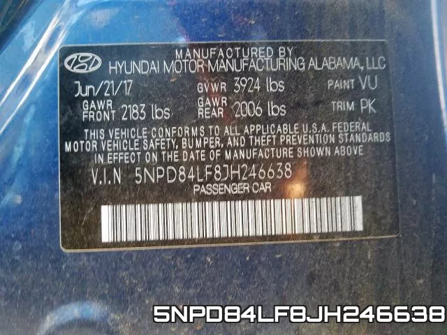 5NPD84LF8JH246638 фото 2