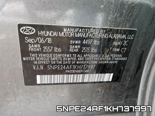 5NPE24AF1KH737997 фото 2