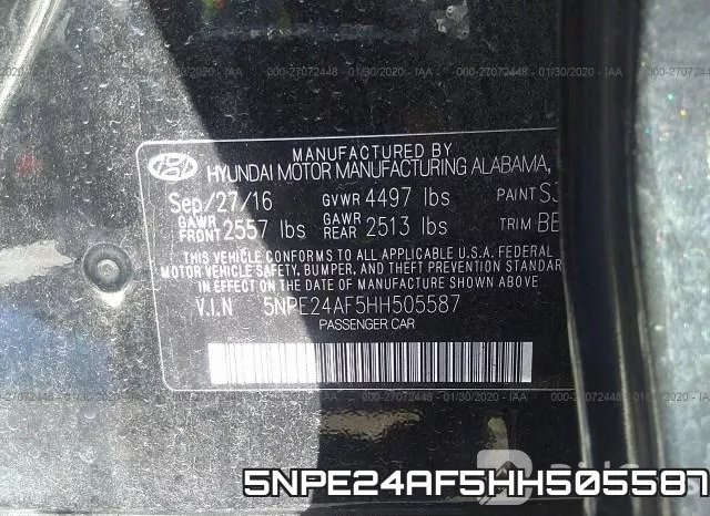 5NPE24AF5HH505587 фото 10