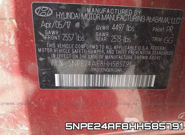 5NPE24AF8HH585791 фото 10