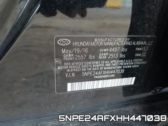 5NPE24AFXHH447038 фото 2