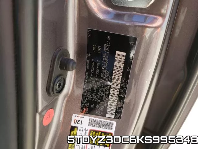 5TDYZ3DC6KS995348 фото 2