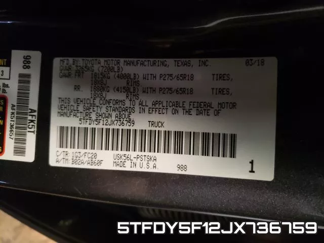 5TFDY5F12JX736759 фото 2