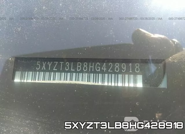 5XYZT3LB8HG428918 фото 10
