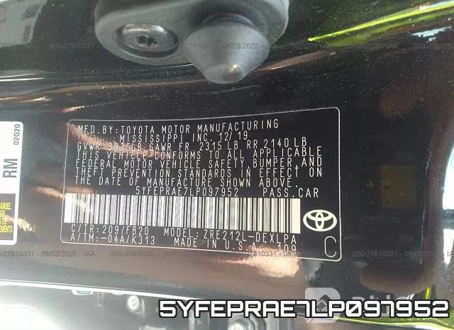 5YFEPRAE7LP097952 фото 10