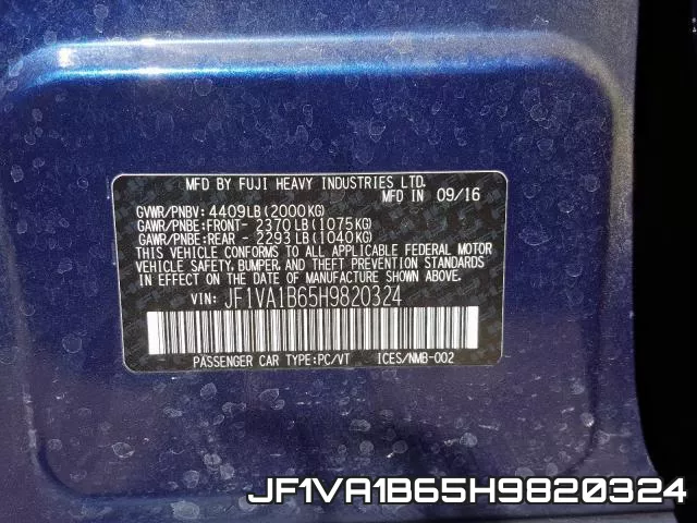 JF1VA1B65H9820324 фото 2