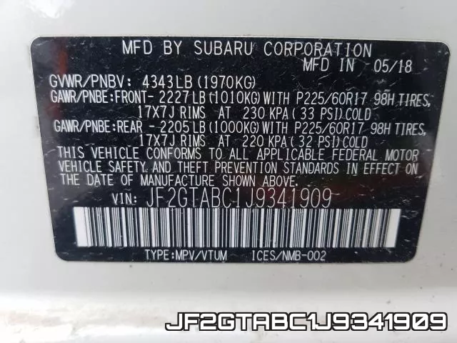 JF2GTABC1J9341909 фото 2