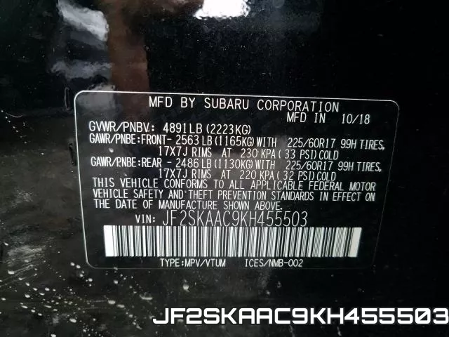 JF2SKAAC9KH455503 фото 2