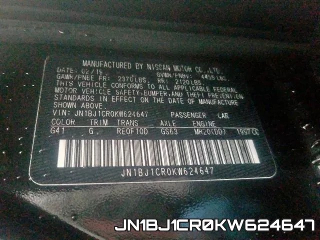 JN1BJ1CR0KW624647 фото 2
