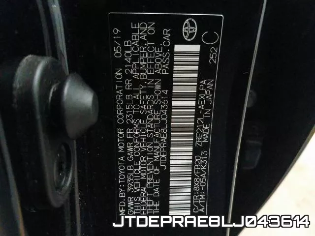 JTDEPRAE8LJ043614 фото 2