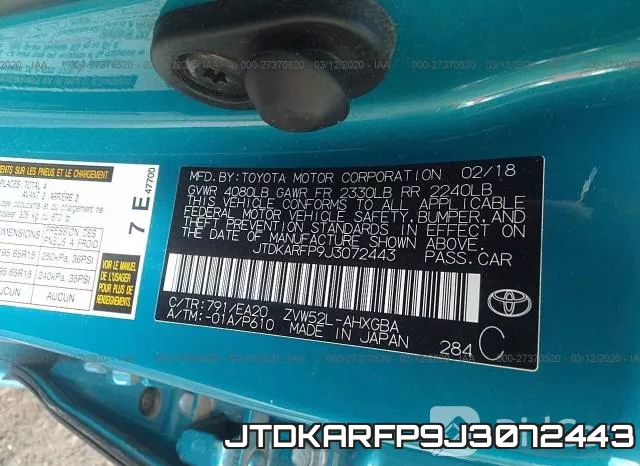 JTDKARFP9J3072443 фото 10