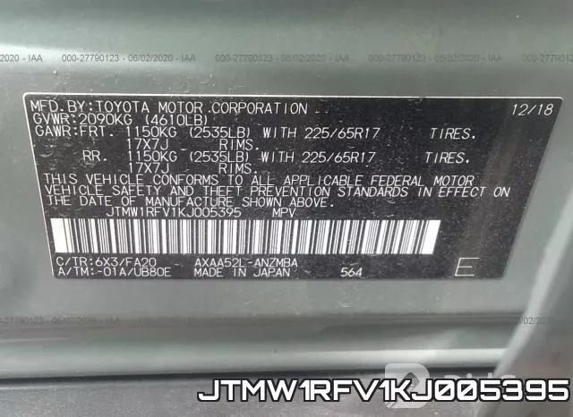 JTMW1RFV1KJ005395 фото 10
