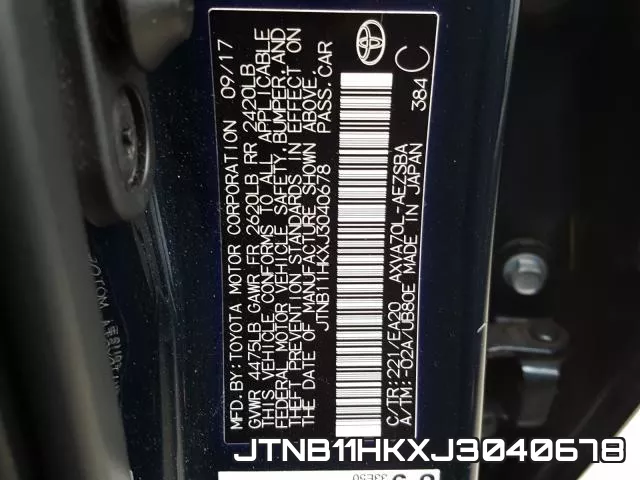 JTNB11HKXJ3040678 фото 2