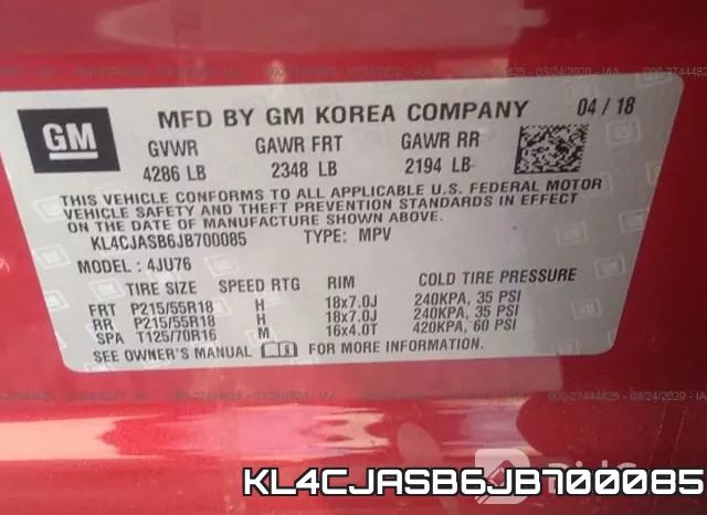 KL4CJASB6JB700085 фото 10