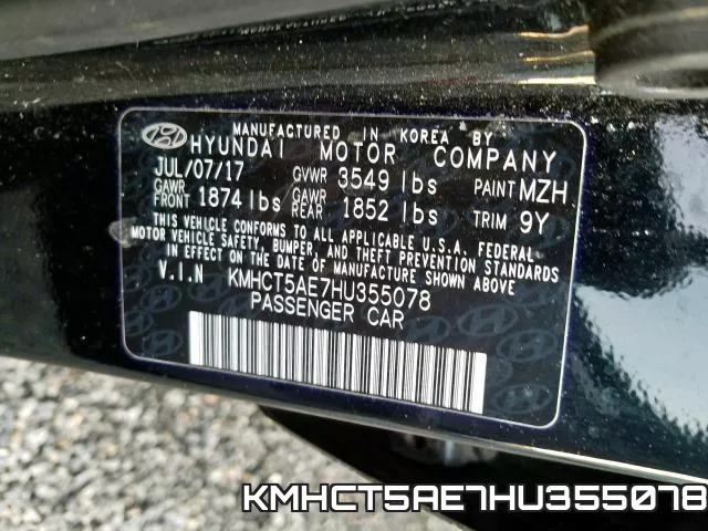 KMHCT5AE7HU355078 фото 2