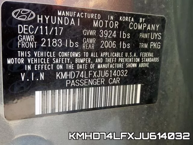 KMHD74LFXJU614032 фото 2