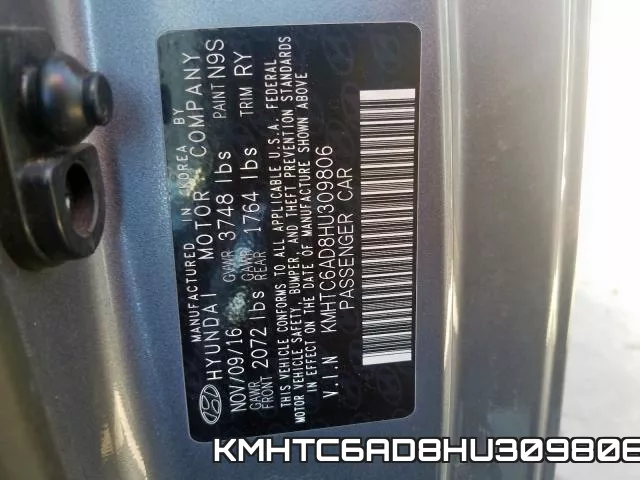 KMHTC6AD8HU309806 фото 2