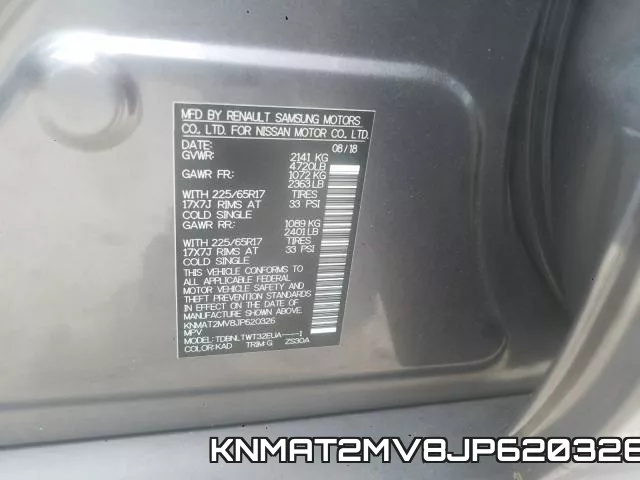 KNMAT2MV8JP620326 фото 2