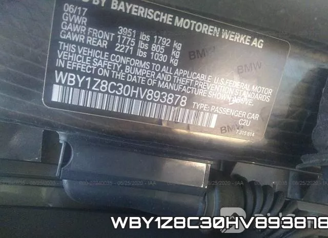 WBY1Z8C30HV893878 фото 10