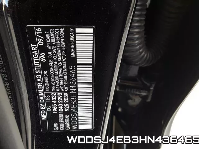WDDSJ4EB3HN436465 фото 2